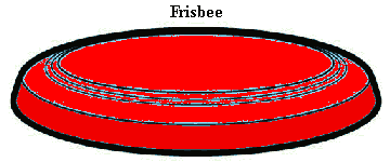 Picture of a red frisbee